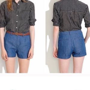 🛍️ Madewell linen denim chambray shorts 8